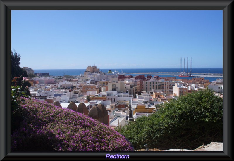 Vista del puerto y ciudad de Almera desde la Alcazaba
