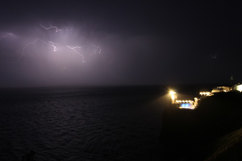 tormenta desde el faro