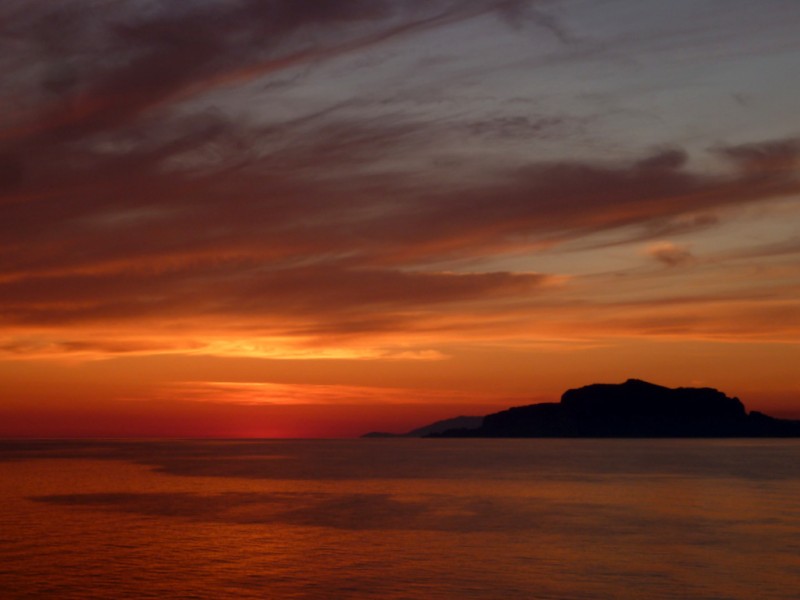 ocaso en Capri