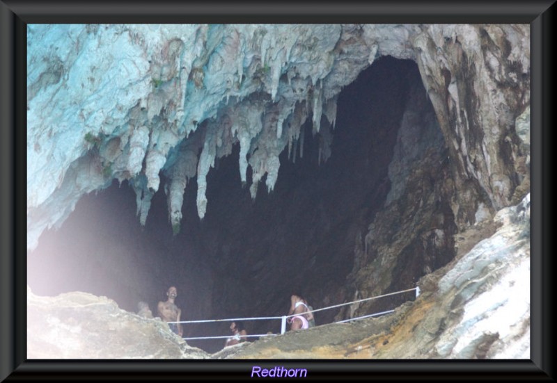 Estalactitas de la gruta azul