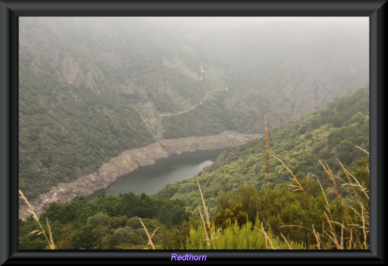 Los caones del Sil entre la niebla