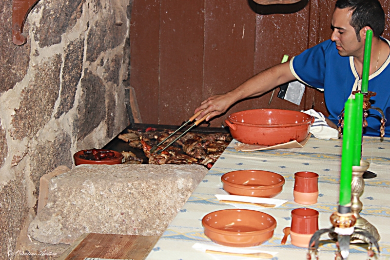 Asado en la mesa