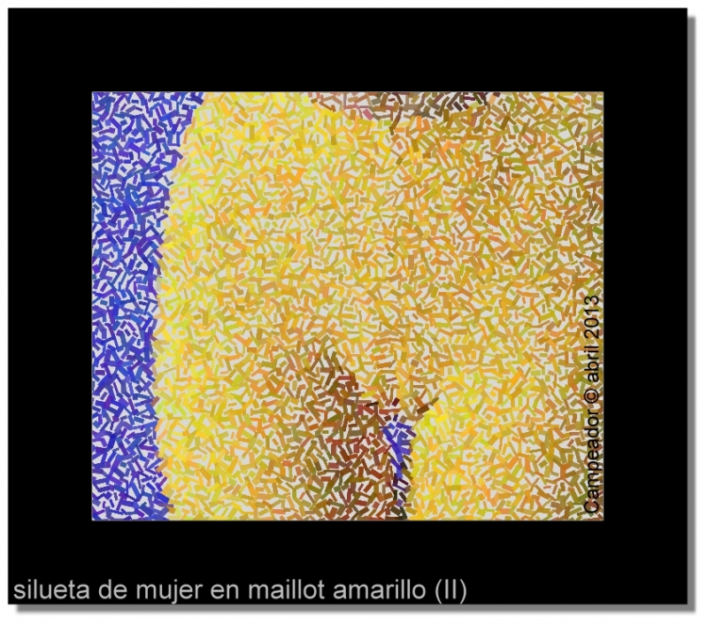 silueta de mujer con maillot de color amarillo (II)