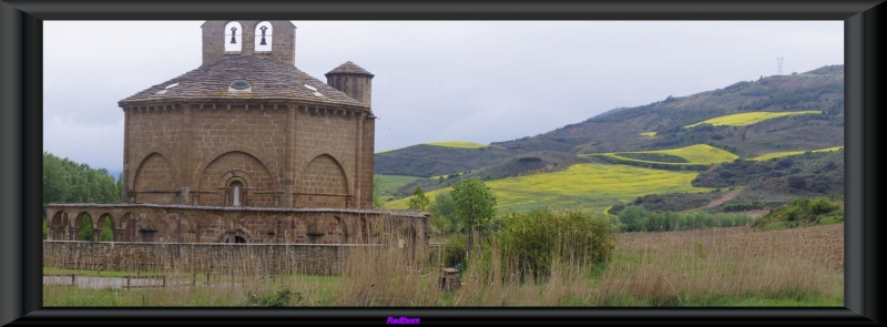 Panormica de la Iglesia de Santa Mara de Eunate