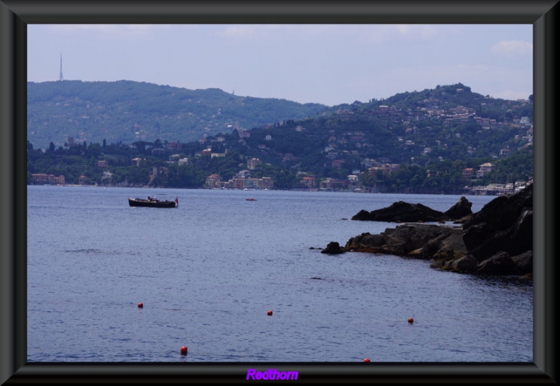 Vista general de Rapallo en la Riviera de Levante