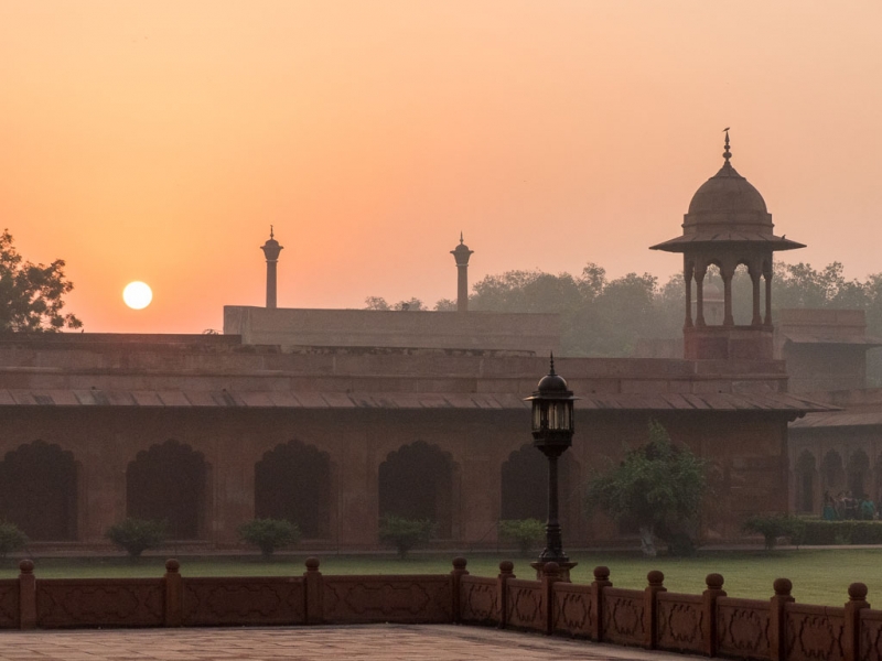 Amanecer en el Taj Mahal