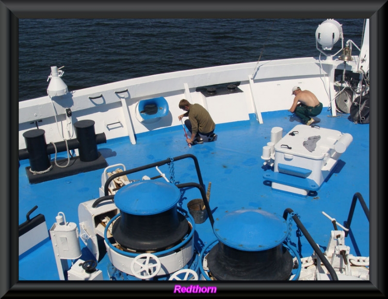 Tareas de mantenimiento en el barco