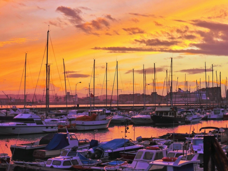 Atardecer en el puerto