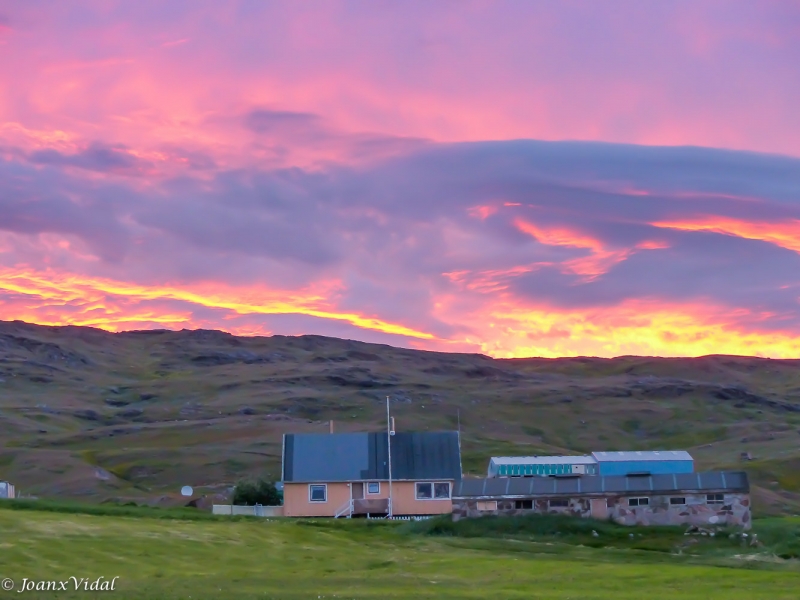 atardecer en Narsarsuaq